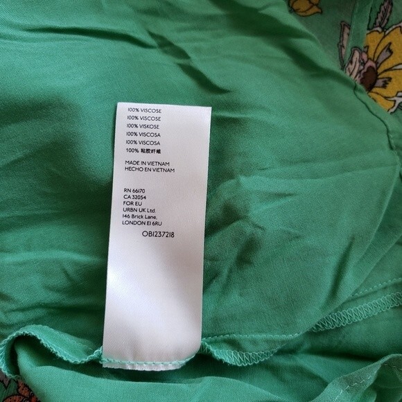 Free People Earthfolk Button Front V-neck Ruched Sleeve Maxi Floral Print Dress - Picture 12 of 15